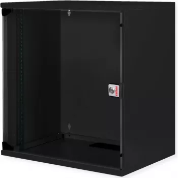 Wandmontage-Netzwerkschrank ROLINE 19 Zoll 12U, 540x400 mm, Basis-Kit, schwarz