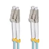 Qoltec - Patchkabel - LC/UPC Multimode (M) auf LC/UPC Multimode (M) - 1 m - Glasfaser - Duplex - 50/125 Mikrometer - OM3 - halogenfrei