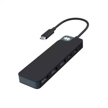 USB-C-Hub HYPER HD4101BKGL – 5-Port (USB-C, USB 3.2 Gen1 Typ-A, HDMI 4K), 5000 Mbit/s, Schwarz