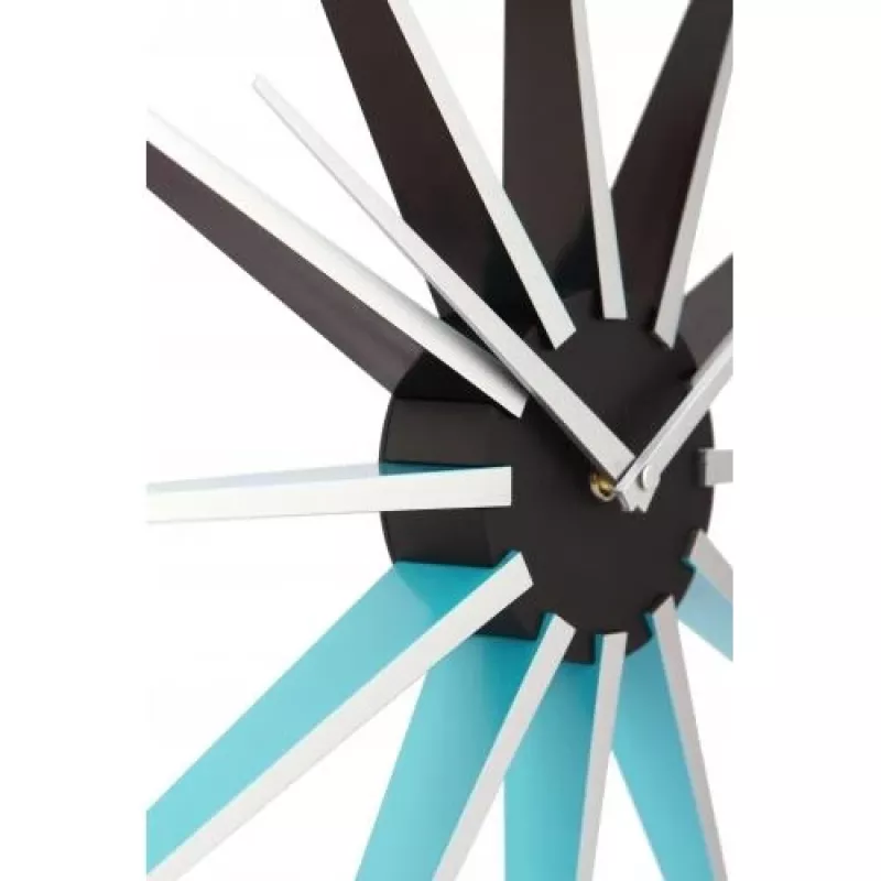 NeXtime Uhr 3051bl Nova, Ø50 cm, Wand, Schwarz/Blau