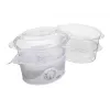 Dampfgarer Adler AD 633 3 Körbe freistehend 800 W Weiß
