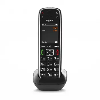 Gigaset E720HX Analog/DECT Telefon mit Rufnummernanzeige Schwarz