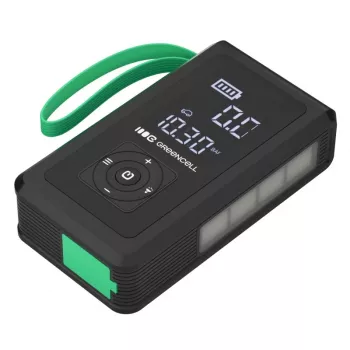 Powerbank Grün Cell CJSGC03 8000 mAh Li‑Ion, OLED-Anzeige, USB‑C & USB‑A, 500 mA Ausgang, integrierte Taschenlampe