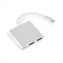 USB-Grafikadapter GEMBIRD A-CM-HDMIF-02-SV, HDMI-Ausgang, bis zu 3840×2160, silber, 58,5×51×11,6 mm