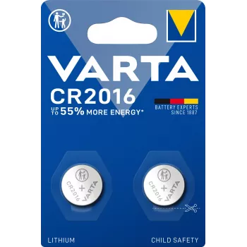 VARTA Electronics Batterie CR2016 Lithium 90 mAh 3V VE 2 (06016101402)