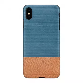 Smartphone-Hülle man and wood für iPhone XS Max — Denim Schwarz