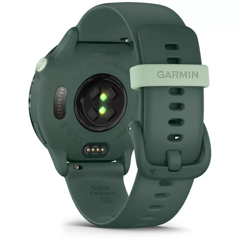 Smartwatch GARMIN vívoactive 6 – Sportuhr, 42 mm Aluminium/Polymer-Gehäuse, AMOLED 1,2 Zoll, GPS, 5 ATM, optischer HR, SpO2, 8 GB, grün