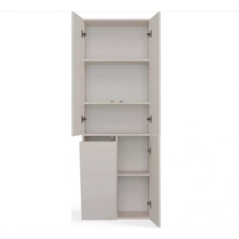 Badezimmerschrank Nel DD 1K Korb Farbe Kaschmir Lange Türen