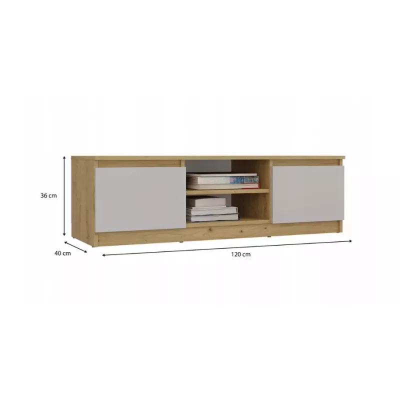 MALWA 120 TV-Schrank, Artisan-Eiche/Kaschmir