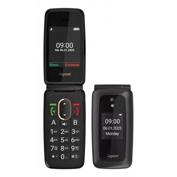Gigaset GL795 7,11 cm (2,8 inch) 142 g 48 MB Schwarz Seniorenhandy