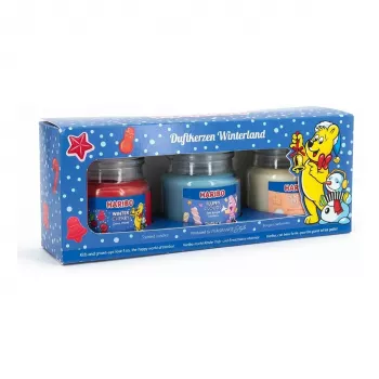 Duftkerze Haribo Winterland 3er-Set A2194 – dekorative Duftkerzen, 3 Stück