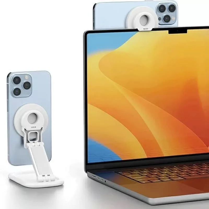 Magnetständer SODI BM-310 weiß MagSafe — magnetischer Telefonständer kompatibel mit MagSafe-Ladegeräten
