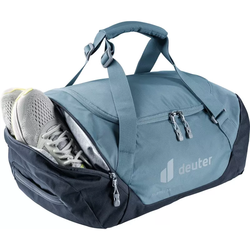 Reisetasche DEUTER Duffel 35 atlantic-ink — 35 L Fassungsvermögen, wasserdichter Boden, Tragegriffe
