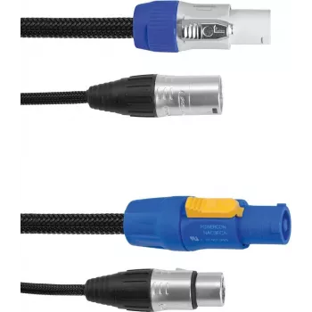 DMX-Kombikabel EUROLITE 30227780 P-Con auf 3-pol XLR, 1,5 m