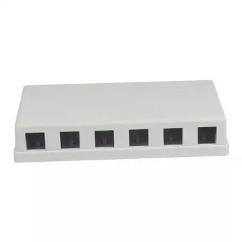 Synergy21 Keystone, Modulträger, Patchpanel für 6x TP-Module, Aufputz, Weiß (ABS)