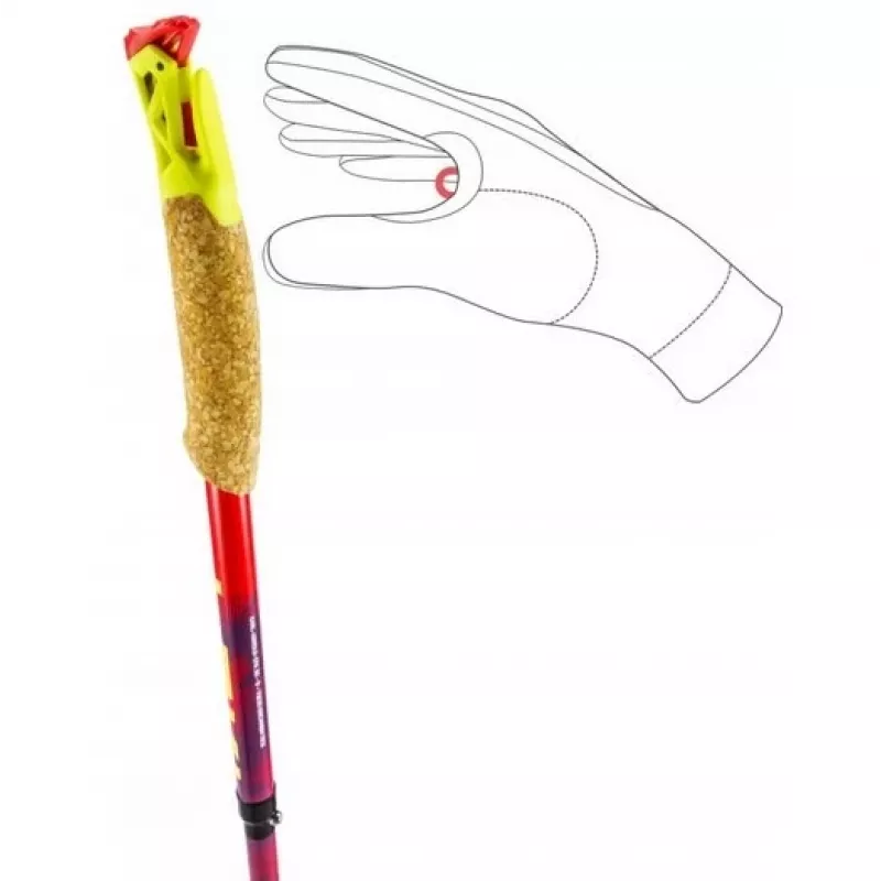 Trekkingstöcke Leki TRL Ultratrail FX One 120 cm, rot