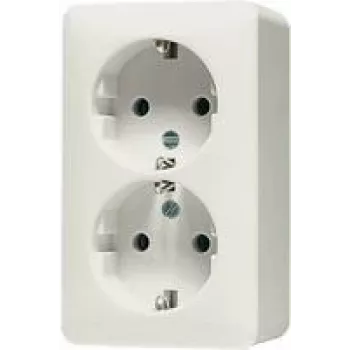 JUNG Schuko-Steckdose 6020A AP600 2-fach Weiß 6020A (6020A)
