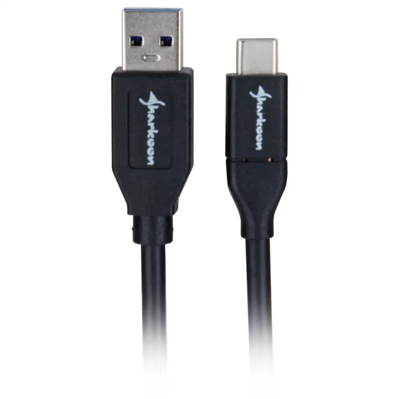 USB-3.2-Gen-2-Kabel, USB-A-Stecker > USB-C-Stecker (schwarz, 0,5 Meter)