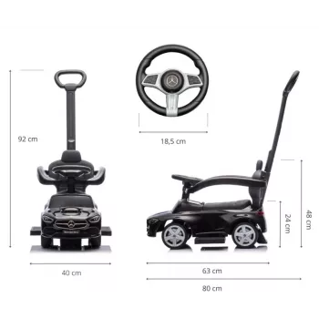 Rutscherauto milly mally Mercedes C-Klasse Schwarz, Modell 6107