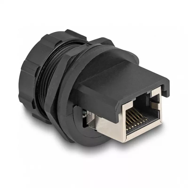 DeLOCK RJ45 Cat.6A Kupplung IP67 wasserdicht staubdicht schwarz