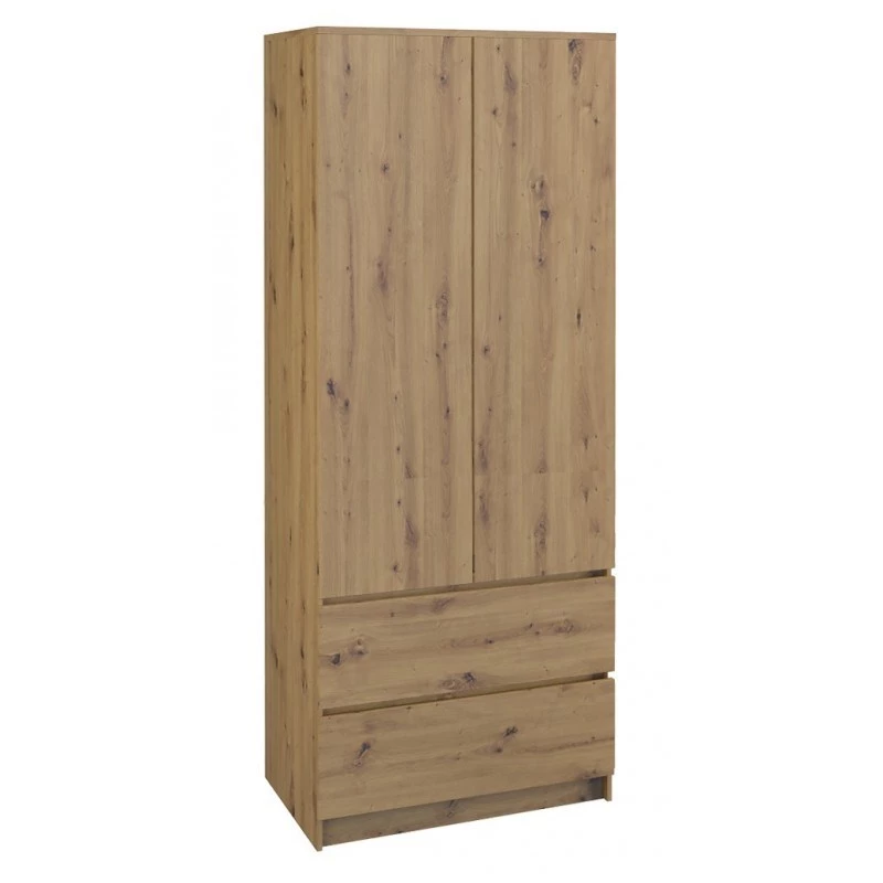 Topeshop SZAFA MALWA ART bedroom wardrobe/closet 5 shelves 2 Tür(s) Eiche
