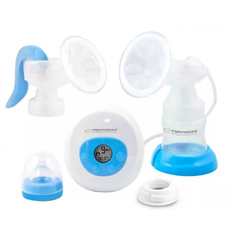 Milchpumpe ESPERANZA ECM003B Elektronisch 150 ml, integrierte Anzeige, blau/weiß, 100–240 V AC