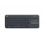 Logitech Wireless Touch Keyboard K400 Plus - Tastatur - mit Touchpad - kabellos - 2.4 GHz - Belgien - Schwarz