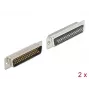 D-Sub HD 50-polig Stecker Metall Lötversion 2 Stück DeLOCK 66705