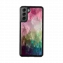 Smartphone-Hülle iKins für Samsung Galaxy S21+ — Wasserblumen-Design, schwarz