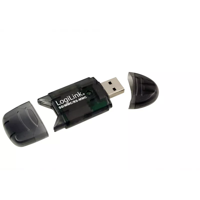 Kartenleser LOGILINK CR0007 USB 2.0 für SD/MMC, schwarz, bis zu 480 Mbit/s