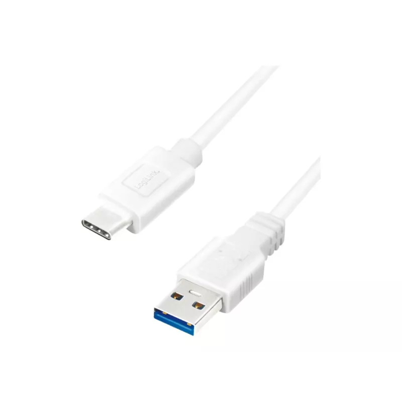 USB-Kabel LogiLink CU0174 USB 3.2 Gen 1 1m USB A USB C Weiß