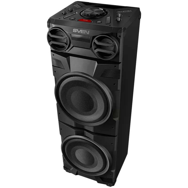 Lautsprecher SVEN PS-1900, schwarz (1000W, TWS, Bluetooth, FM, USB, LED-Display, Netzbetrieb)