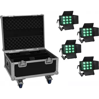 LED-Lichtset EUROLITE CLS-9 QCL RGB/WW 9x7W — 9 Scheinwerfer, RGB + Warmweiß, je 7W LEDs