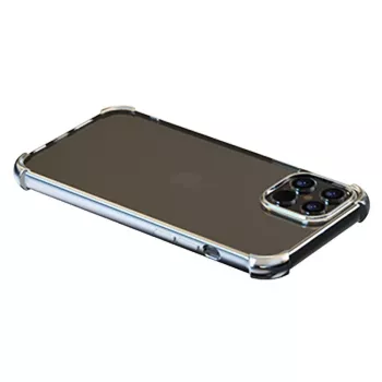Soft case Devia für iPhone 12 Pro Max — stoßfestes Glitzer-Silber