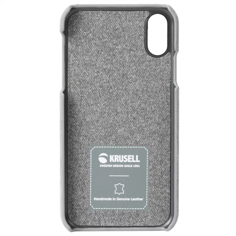 Cover Krusell Broby iPhone XS Max 16,5 cm Grau