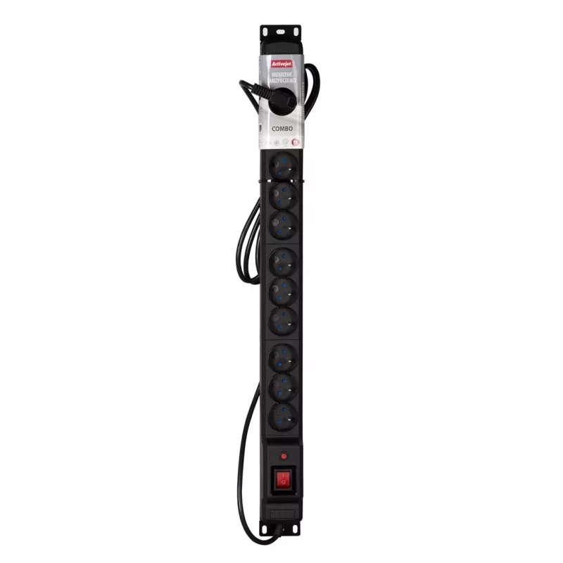 Activejet COMBO 12-fach Steckdosenleiste 3m schwarz