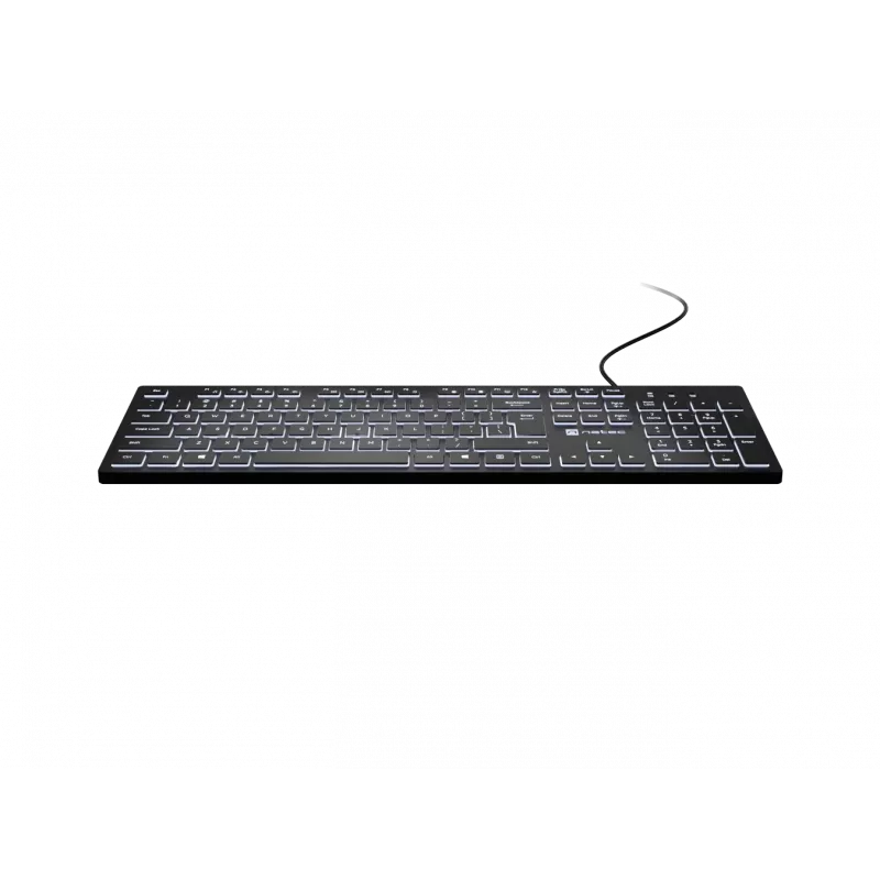 Kabelgebundene Tastatur NATEC HERRING GLOW US-Layout mit weißer Hintergrundbeleuchtung