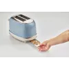 Ariete 155 Design 2-Scheiben-Toaster mit Sandwich-Körben, 6 Bräunungsstufen, 810 W, Edelstahlgehäuse, herausnehmbare Krümelschublade, Pastellblau