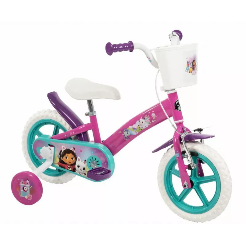 Kinderfahrrad HUFFY GABBI 12 Zoll, rosa, Rücktrittbremse, Stützräder, Schaumreifen