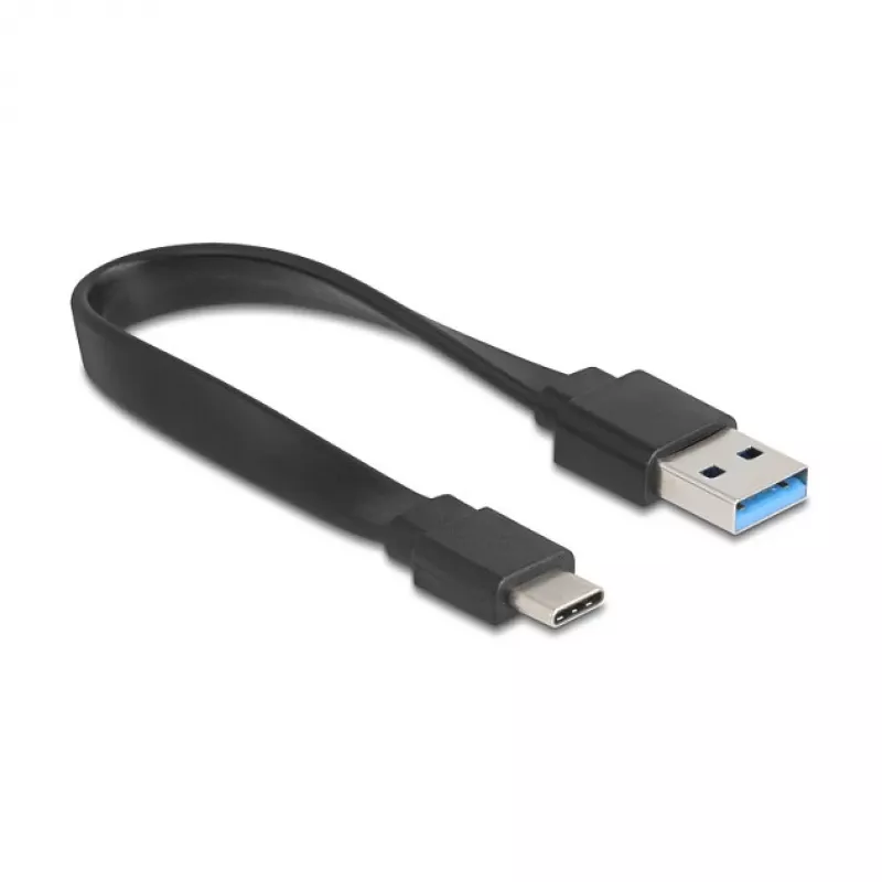 DELOCK USB 3.2 Gen 1 (3.1 Gen 1) 4-Port Hub mit Typ-A + Typ-C Host (5000 Mbit/s) Schwarz/Transparent
