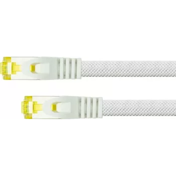 Python Serie RJ45 Patchkabel mit Cat.7 Rohkabel - Knickschutz (RNS) und Nylonummantelung - S/FTP - PiMF - Halogenfrei - 500MHz - OFC - Weiß - 2m (8070PY-020W)