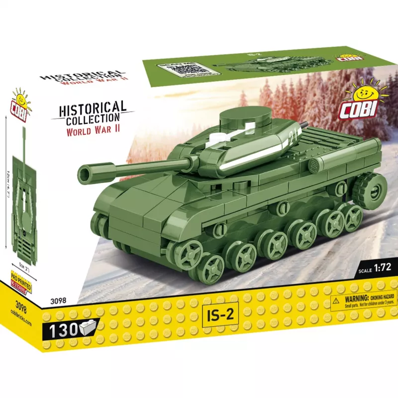 Bauset Cobi IS-2 Modell, Panzer aus dem 2. Weltkrieg, 130 Teile, empfohlenes Alter 6+