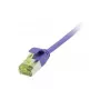 Patchkabel RJ45, CAT6A 500 MHz, 0,15 m, Flieder, U/FTP, Slimline-Rundkabel d=3,8 mm, TPE/LSZH (Superflex), AWG32, mit Cat.7-Rohkabel, Synergy 21 (S217390V3)