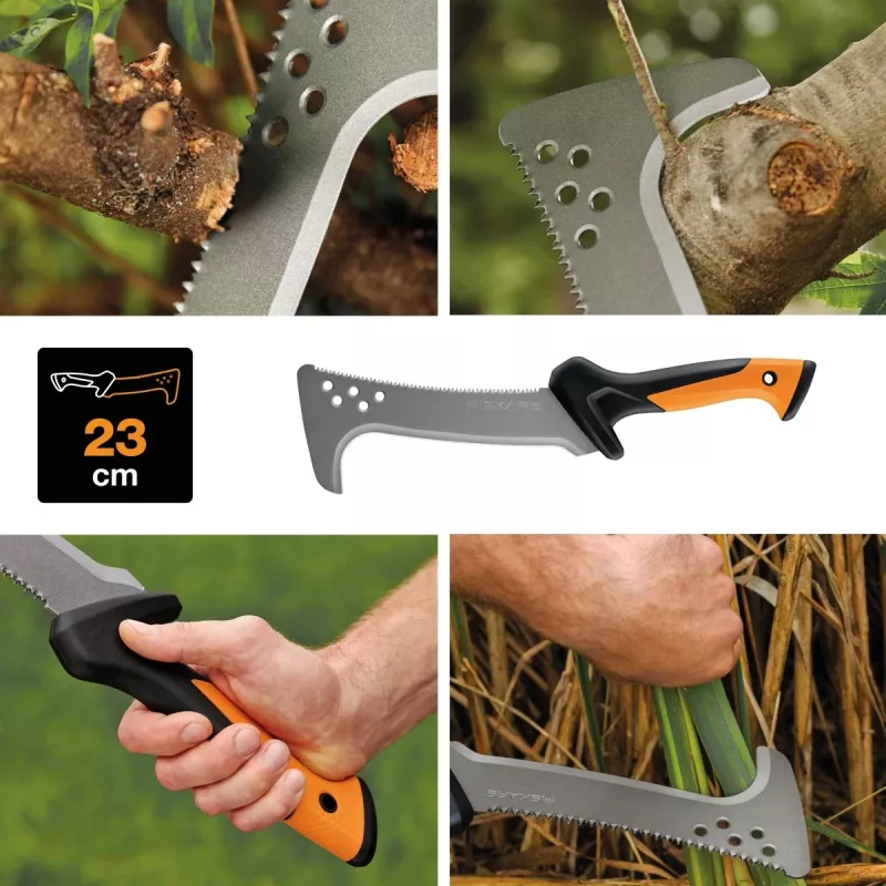 Fiskars 1051233 Handsäge Bügelsäge 23 cm Schwarz, Orange, Silber
