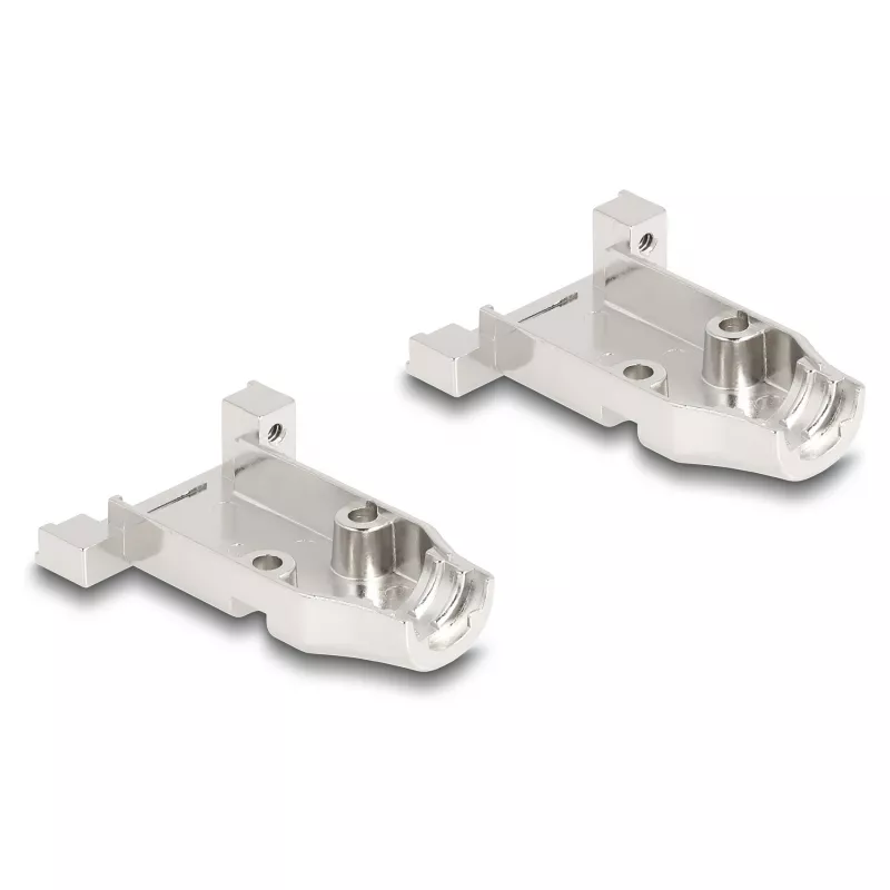 Kabeltülle DELOCK D-Sub-Gehäuse für 9-polig Stecker/Buchse mit Zugentlastung, silber, Kunststoff, 31,6×46,2×15,6 mm