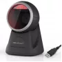 Qoltec Tisch-Barcode-Lesegerät für 1D- und 2D-Codes, QR-Scanner, Schwarz