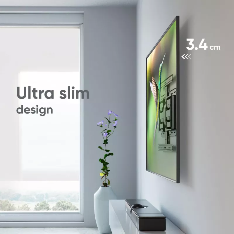TV-Bodenständer ONKRON SM6-B für 32-Zoll–90-Zoll-Bildschirme, 50 kg Tragfähigkeit, VESA 200x200–600x400, Neigung -10–5°, Schwenkbereich 40°
