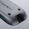 Laptop-Dock AUKEY CB-C71 — 3x USB‑C (USB 3.2 Gen1), HDMI, RJ‑45, MicroSD, USB PD 100 W, 0,15 m Kabel, schwarz