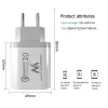 Wandladegerät MACLEAN MCE479W — 3-Port USB-Schnellladegerät, 18W Gesamtleistung
