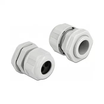 Kabelverschraubung DeLOCK 60370 Grau Kunststoff 2 Stk.
